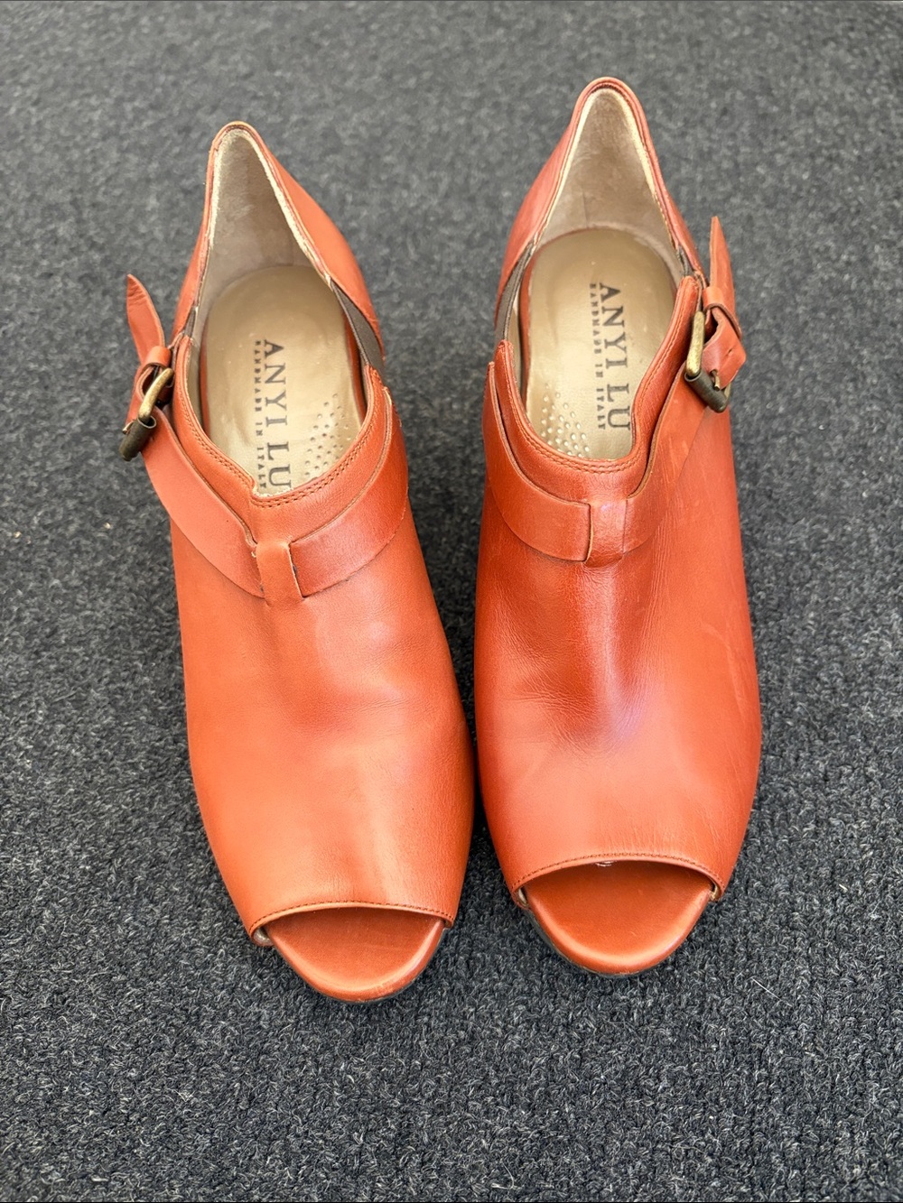Anyi Lu saddle, Melanie peep toe booties